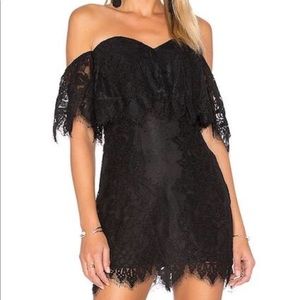Lovers + Friends black lace “Lush” Dress